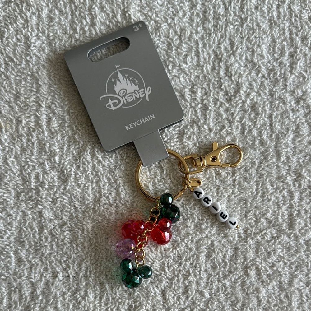 Disney Ariel and Mickey Mouse Keychain Bag Charm